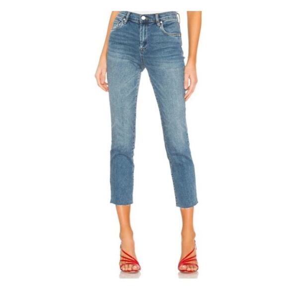 BlankNYC The Madison High Rise Straight Leg Crop Jean 31 Blue - Picture 1 of 6